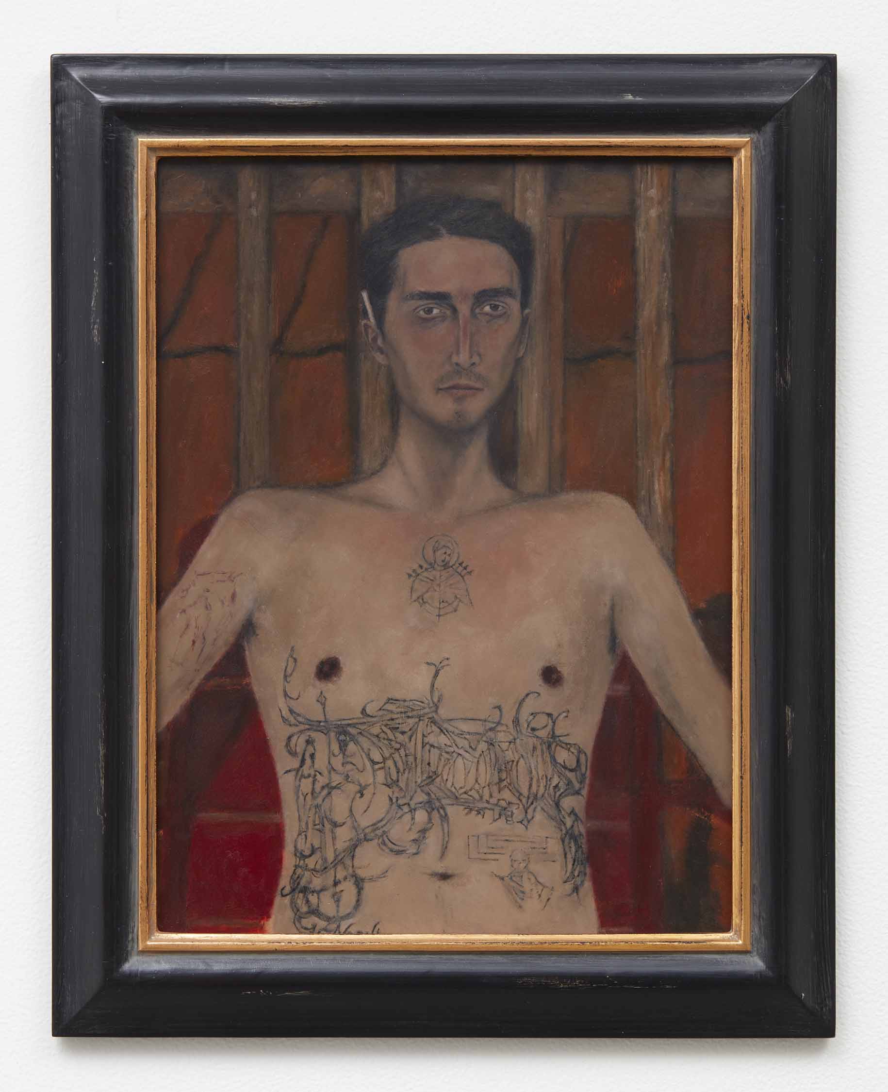 Max Jahn, <i>Ivan</i>, 2024. Oil on copper in artist's frame, 19 1/4 x 15 3/8 x 1 in (48.9 x 39.1 x 2.5 cm)